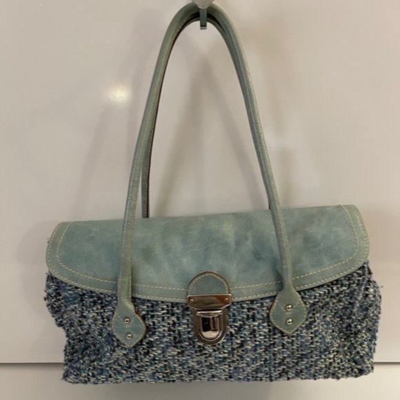 Helen Welsh Handbags - Helen Welsh Vintage Wool -Leather Italian Handbag